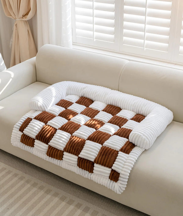 Pet-Friendly Sofa Cover Mat in Brown