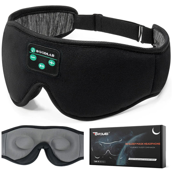 Boodlab Bluetooth Sleep Eye Mask with Stereo Speakers