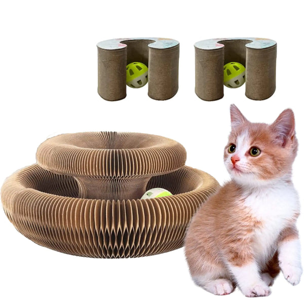Eco Magic Twin Cat Scratcher with Play Ball