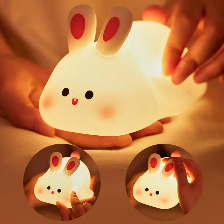 Soft Touch Rabbit LED Night Light - Shopsbee