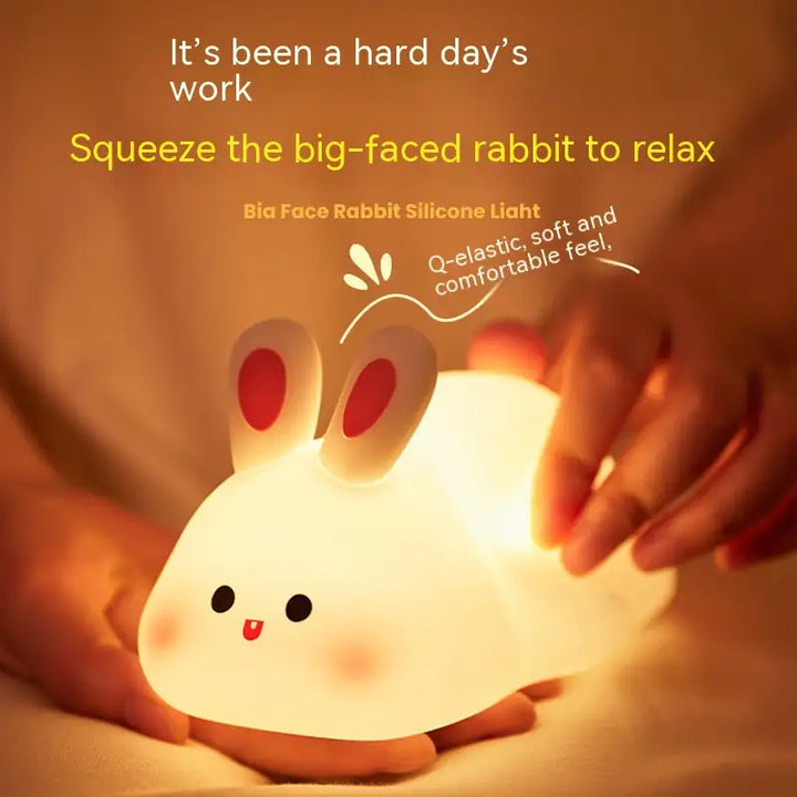 Soft Touch Rabbit LED Night Light - Shopsbee