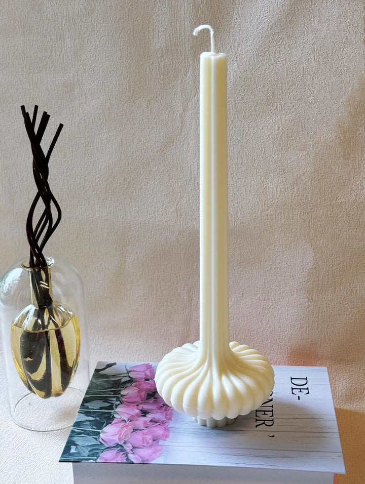 Elegant Latern Pillar Soy Wax Sculpture Candle - Shopsbee