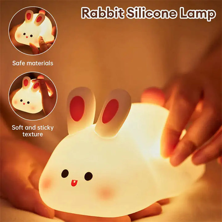 Soft Touch Rabbit LED Night Light - Shopsbee