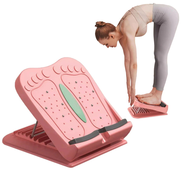 Slant Board Calf Stretcher Physical Therapy Plastic Calf Stretch Board 10-Level Adjustable Slant Board for Squat Plantar Fasciitis Foot Incline Board for Stretching Tight Calves
