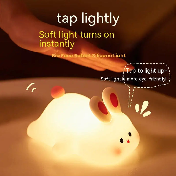 Soft Touch Rabbit LED Night Light - Shopsbee