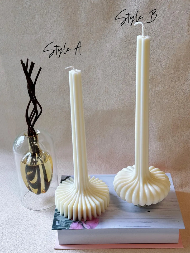 Elegant Latern Pillar Soy Wax Sculpture Candle - Shopsbee