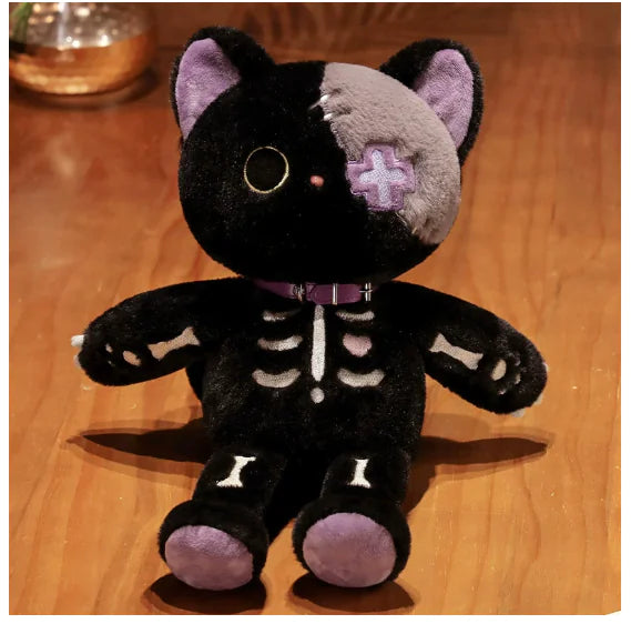 Kawaii Devil Skeleton Cat Plush Toy - Shopsbee