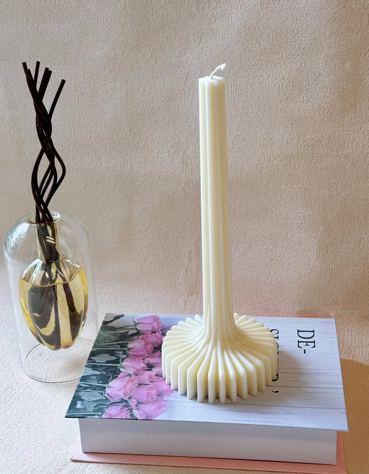 Elegant Latern Pillar Soy Wax Sculpture Candle - Shopsbee