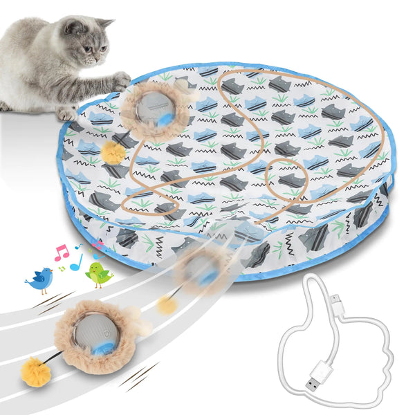 Auto-Chase Rechargeable Cat Ball with Lights and Sounds