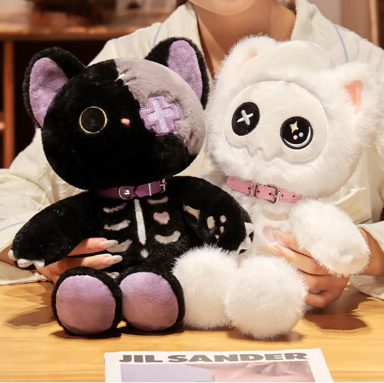 Kawaii Devil Skeleton Cat Plush Toy - Shopsbee